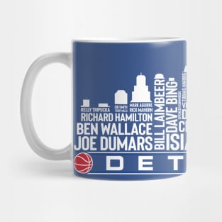 Detroit Basketball Team All Time Legends, Detroit City Skyline Mug